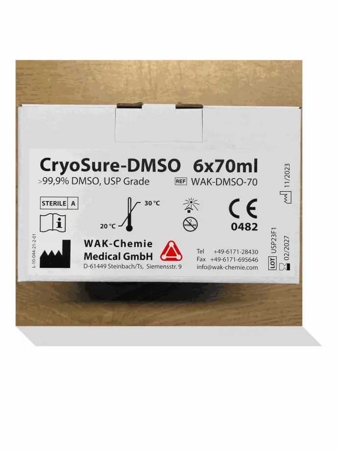 CryoSure-DMSO 6 x 70 ml vials x 10 opak.