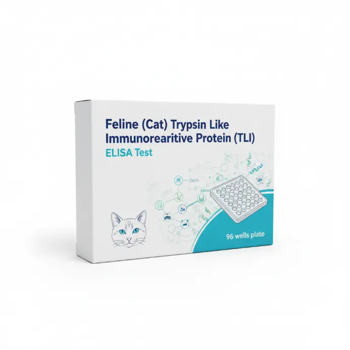 Feline (Cat) Trypsin Like Immunoreactive Protein (TLI) ELISA Test - 96 wells plate